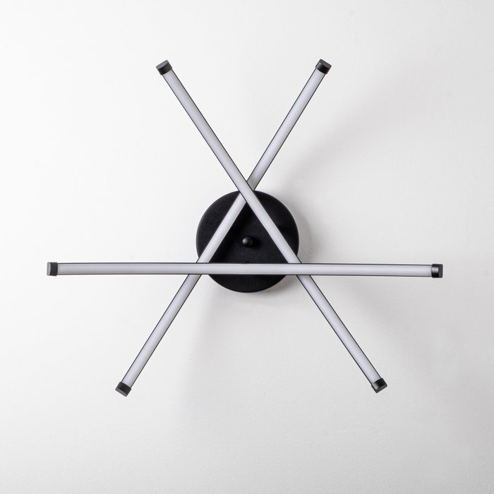 Opviq Lámpara de araña de metal negra con LED de 28W Opviq Lámpara de araña de metal negra con LED de 28W